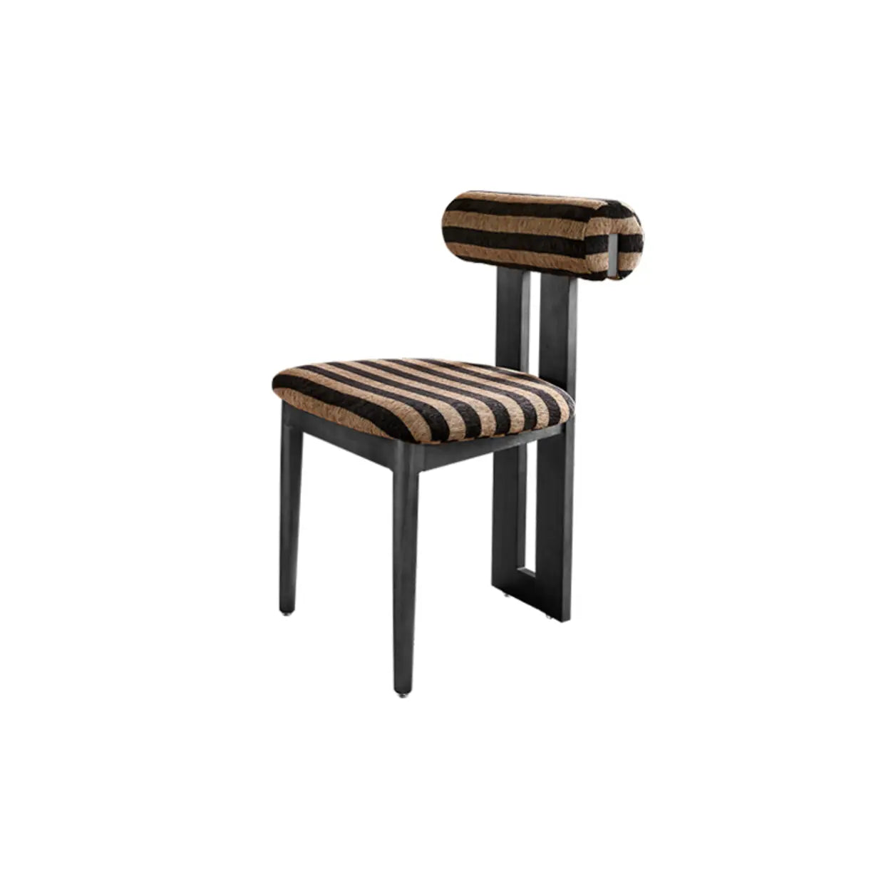 Rustikaler Polster-Esszimmerstuhl – Offene Lehne & Holzrahmen - Image 10