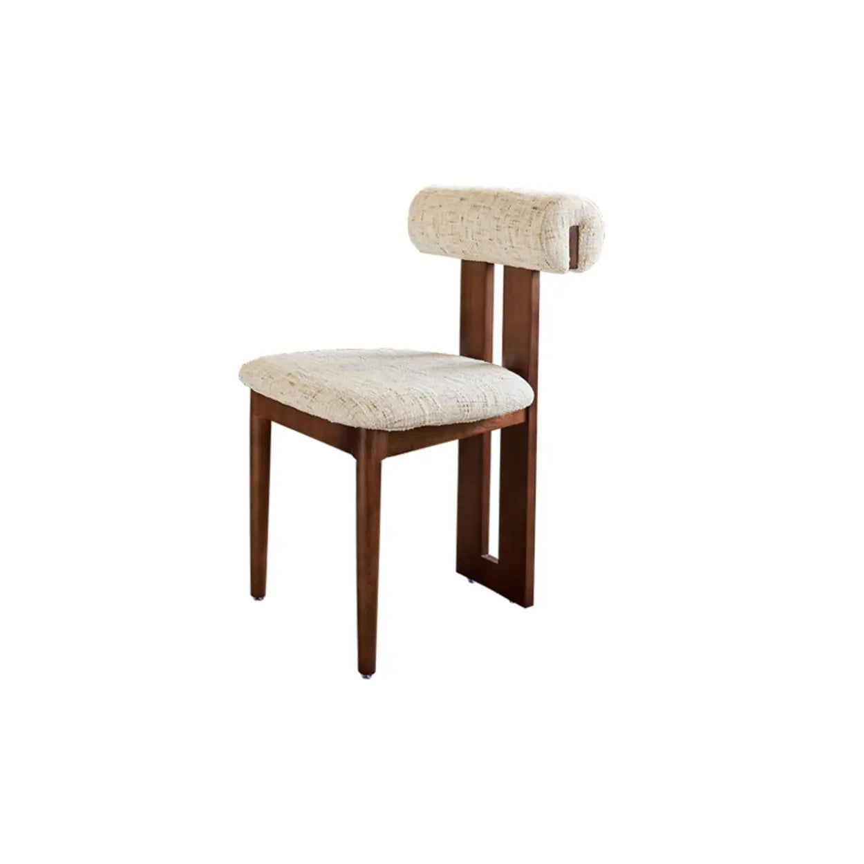 Rustikaler Polster-Esszimmerstuhl – Offene Lehne & Holzrahmen - Image 11