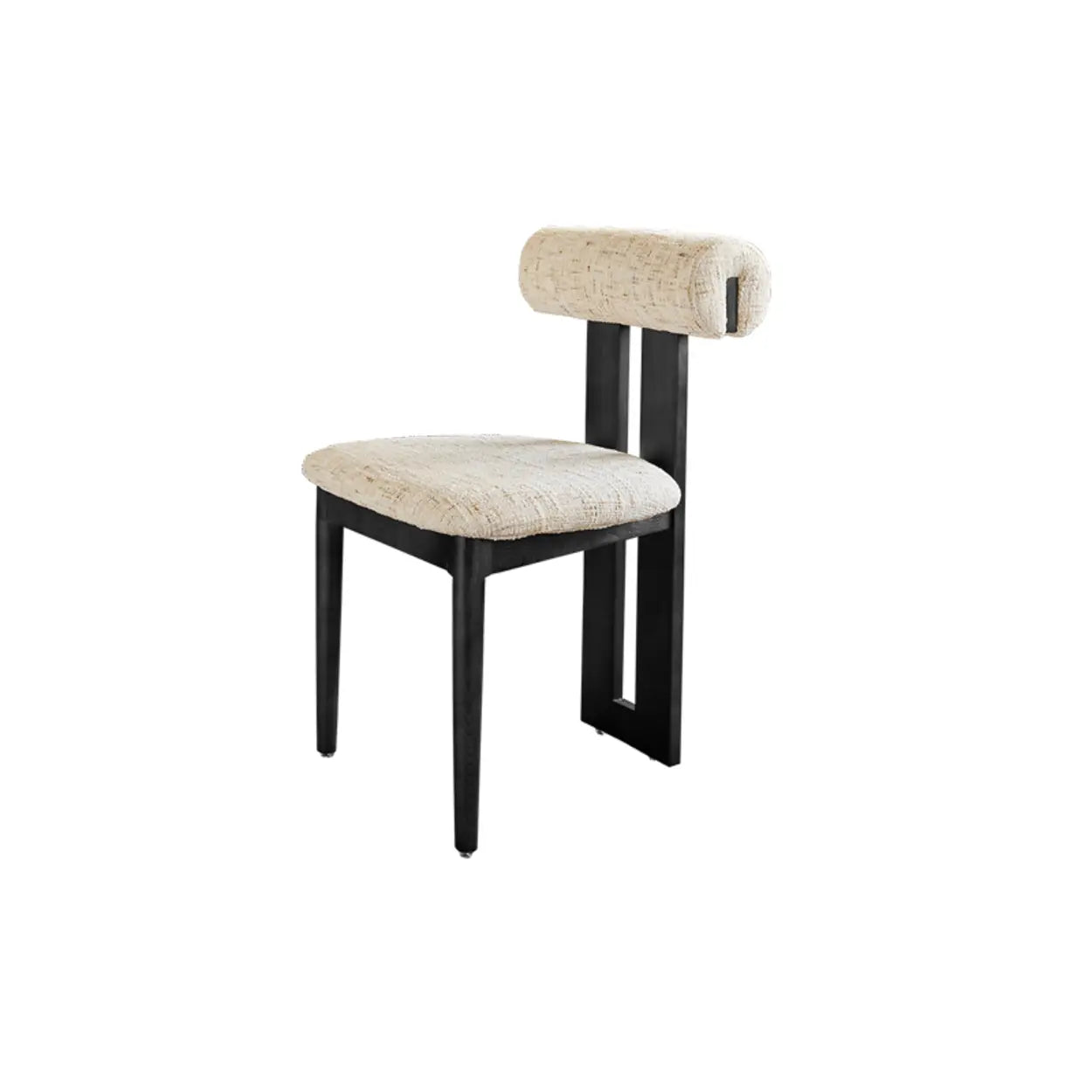 Rustikaler Polster-Esszimmerstuhl – Offene Lehne & Holzrahmen - Image 13