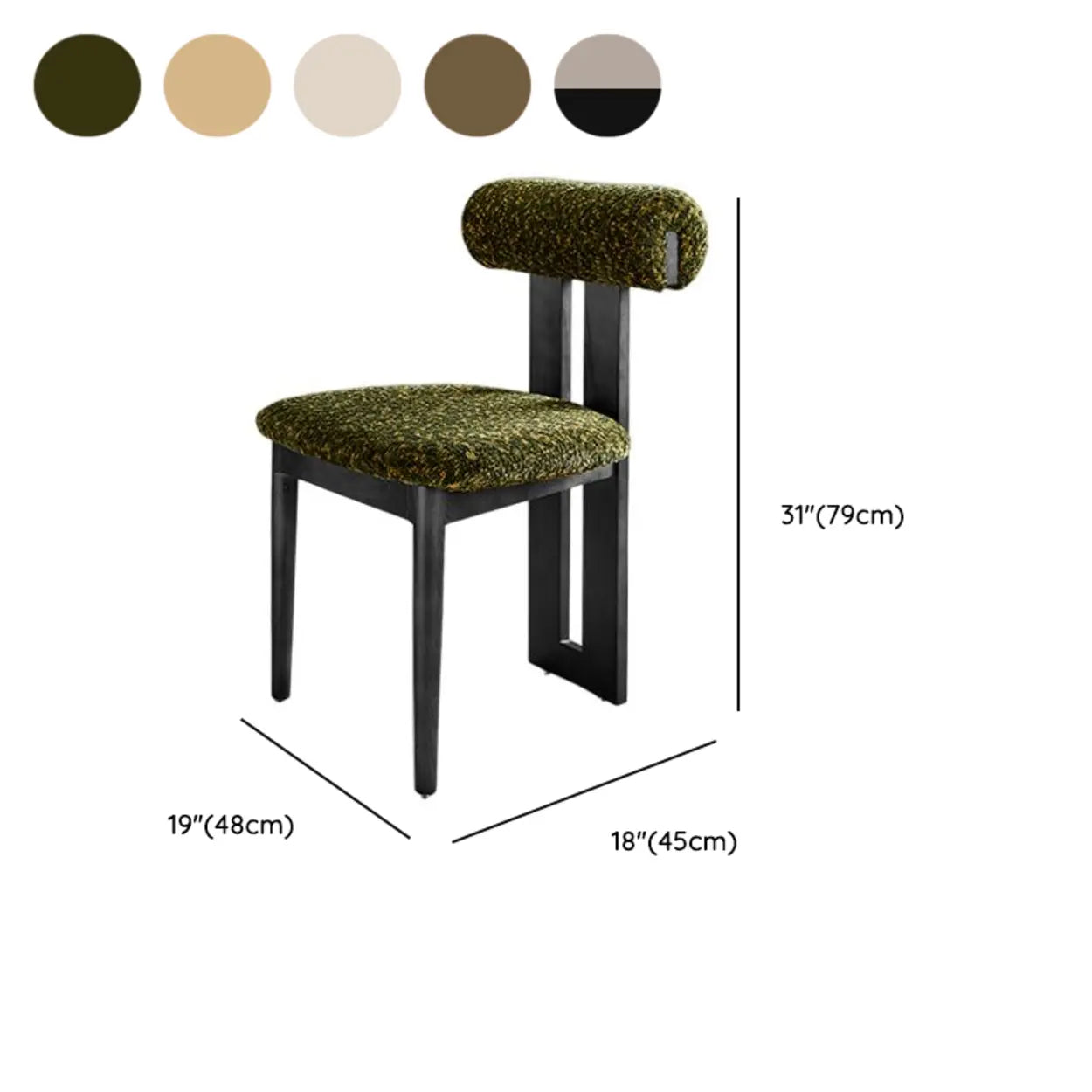 Rustikaler Polster-Esszimmerstuhl – Offene Lehne & Holzrahmen - Image 19