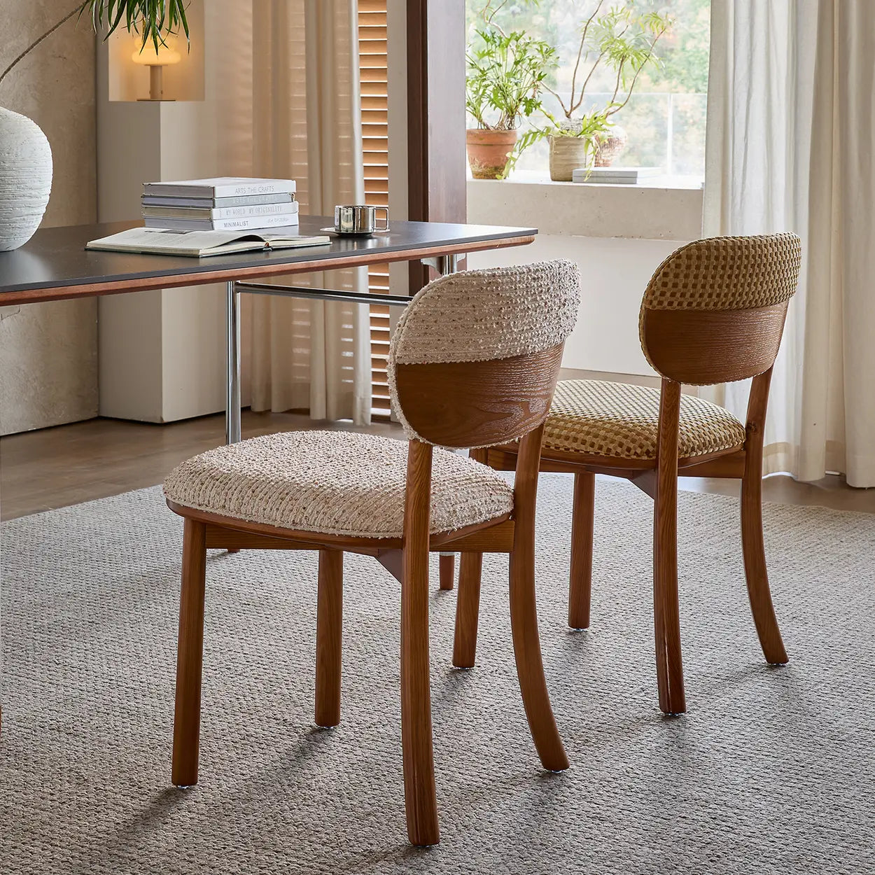 Rustikaler Geflochtener Esszimmerstuhl – Holzrahmen & Offene Lehne - Image 8